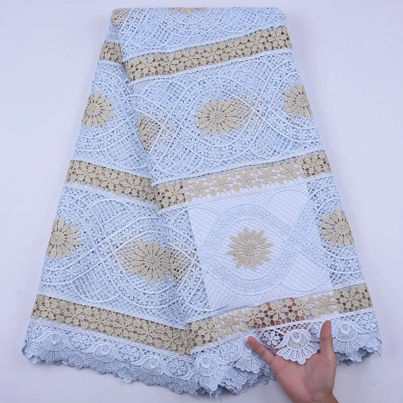 2020 африканская кружевная ткань новая модель водорастворимое Сетчатое кружево