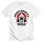 Забавные Дуайт Шрут футболка для мужчин взрослых тренажерный зал Футболка downloading Muscles с короткими рукавами Мягкая футболка, хлопок для отдыха в офис, ТВ серии футболка