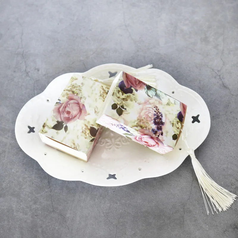 5 шт. подарочные коробки для конфет бумажные пакеты с цветами украшения свадьбы