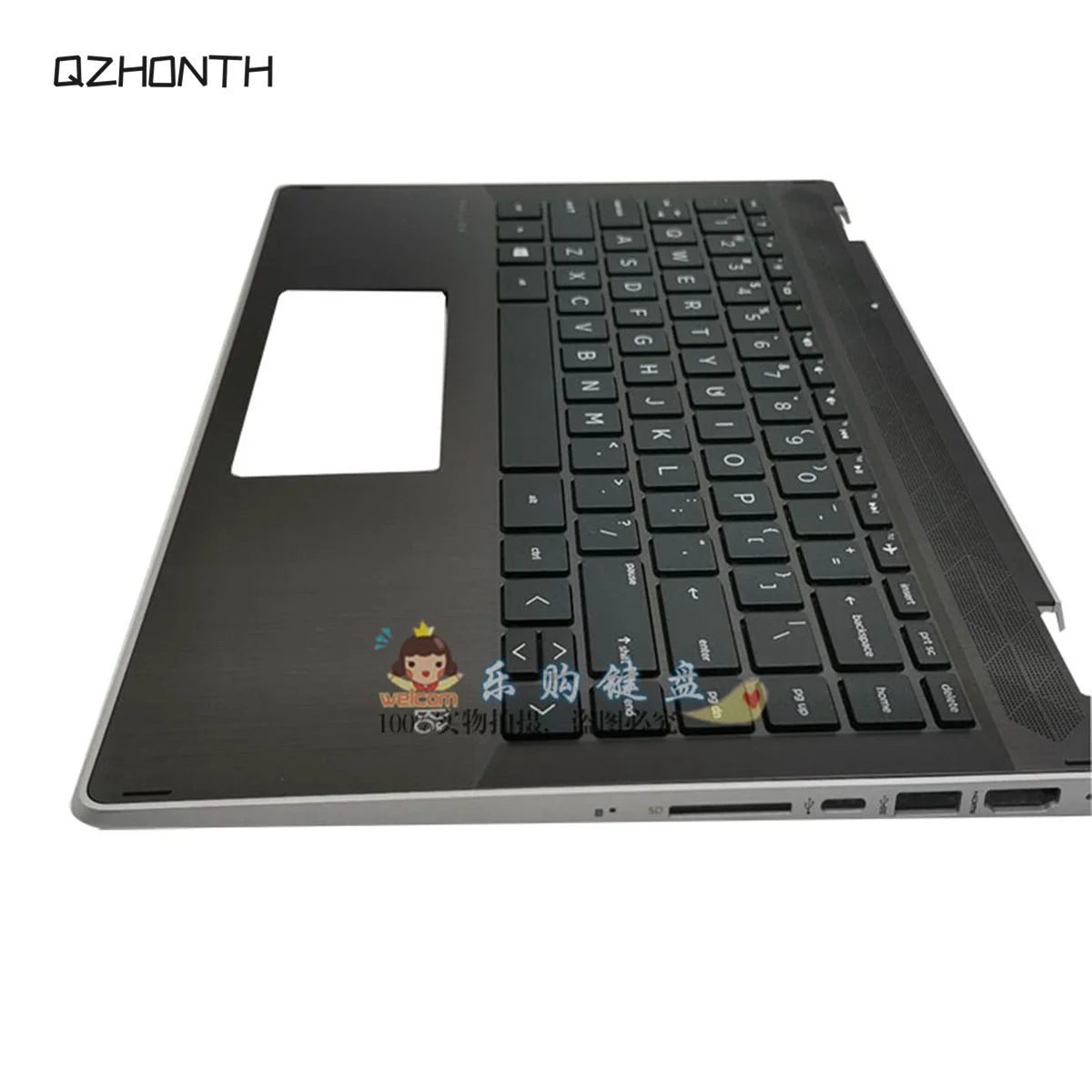 Серебряный край. Новый для HP Pavilion X360 14-DH 14T-DH верхний корпус с клавиатурой США L53796-001 L53794-001 L53795-001.