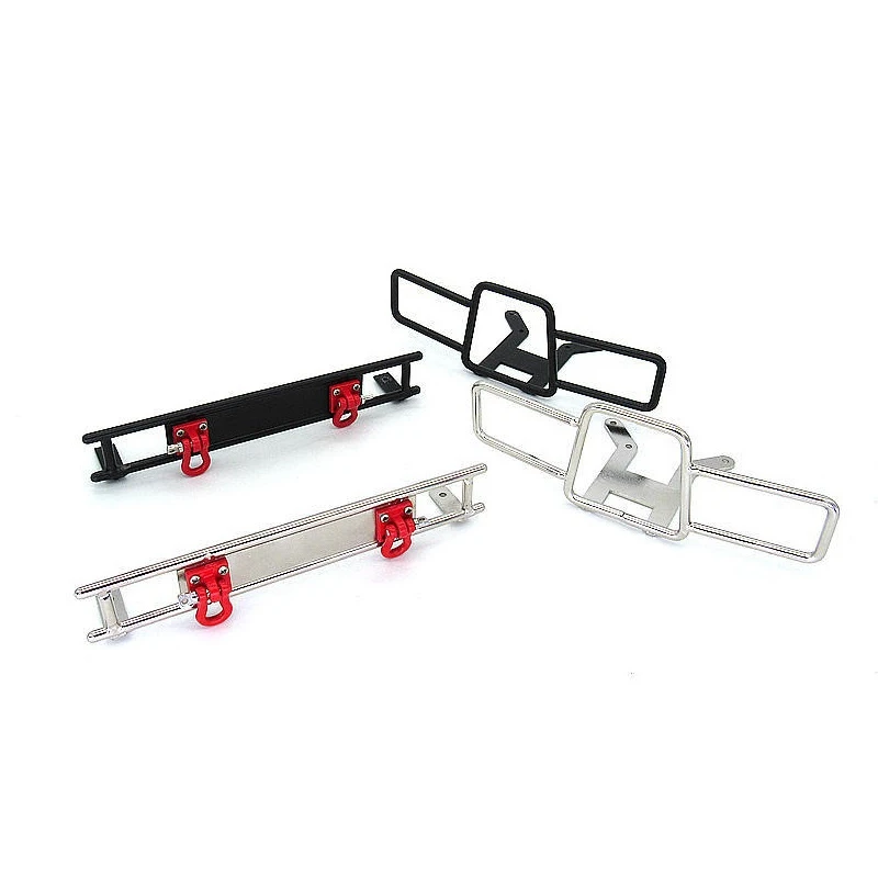 

2 Set RC Car Part: 1 Set Bumper Decoration Black & 1 Set D12 Metal Adjustable Shock Absorber Damper with Mount