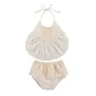 FOCUSNORMкомплекты одежды для новорожденных девочек кружевной жилет без рукавов с цветочным принтом топы + шорты, брюки комплект из 2 предметов на возраст от 0 до 24 месяцев