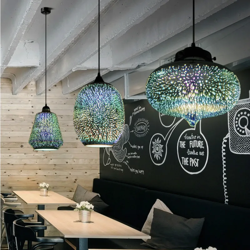 3D витражные светодиодные светильники в форме звезды потолочные современные