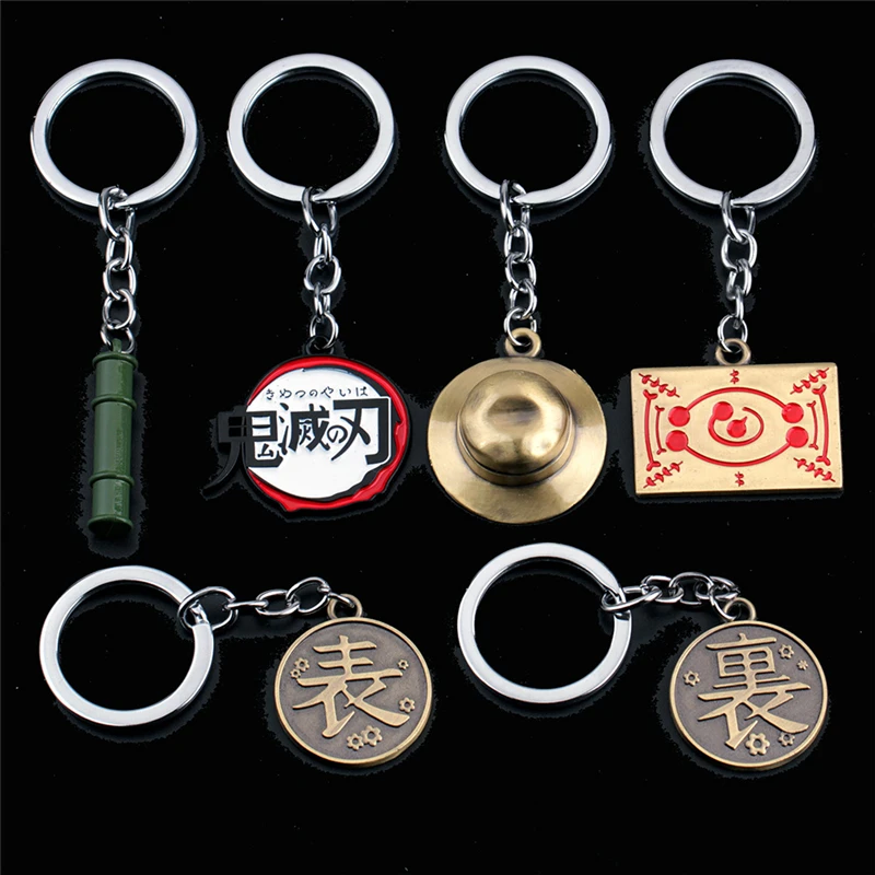 Демон убийца Косплей камадо Tanjirou брелок для ключей шляпа кулон аниме взрослых