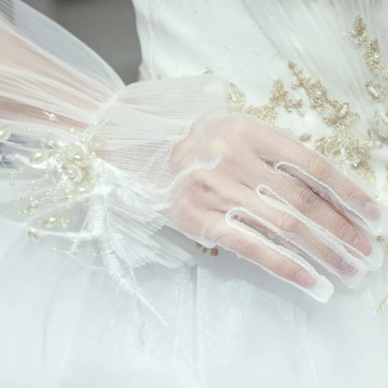 Искусственное давление zou перо относится к коротким кружевным свадебным