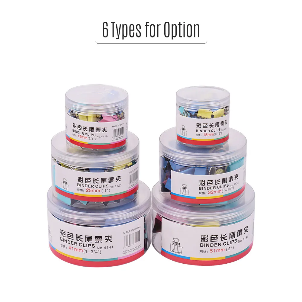 60 шт/40 шт скрепки для бумаги скобы металлические складные задние зажимы с
