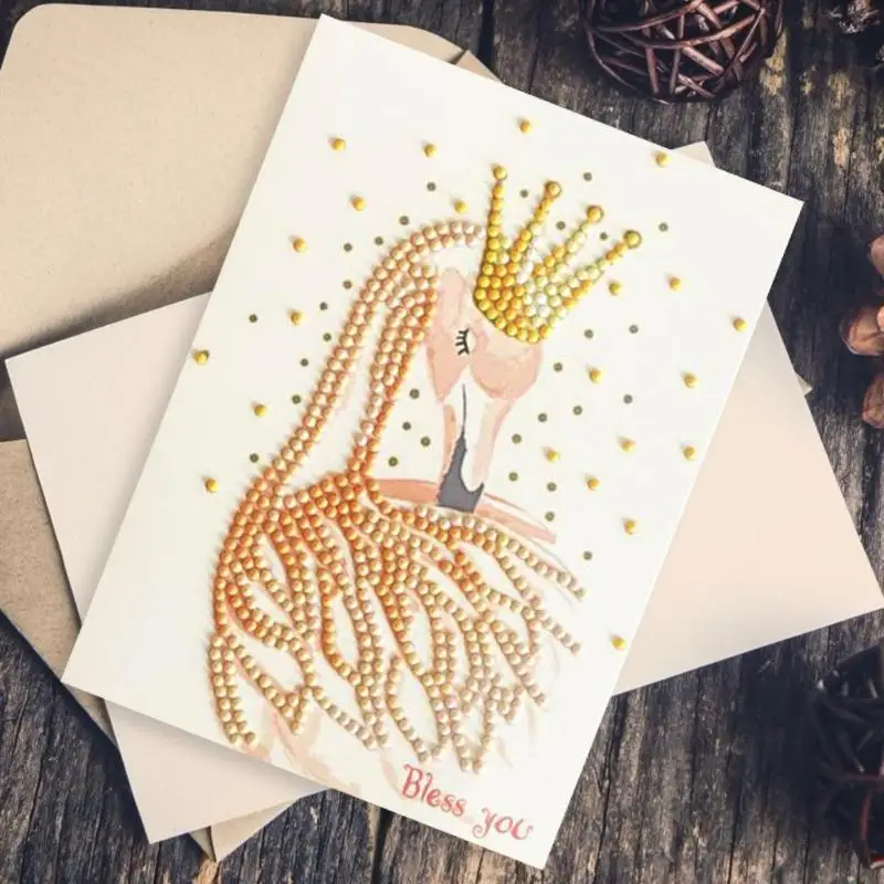 5D DIY сверла Алмазная картина Корона олень поздравительная открытка свадебные