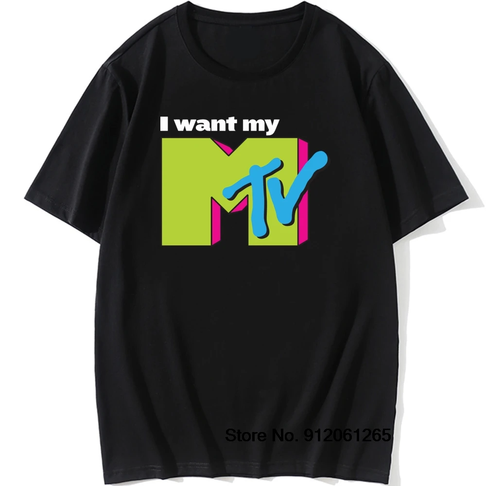 

I Want My MTV Throwback T Shirt Retro 80S 90S Bands Pop Music TV Culture T Shirt Unisex Histper Men Casual Short Sleeve Top Tees