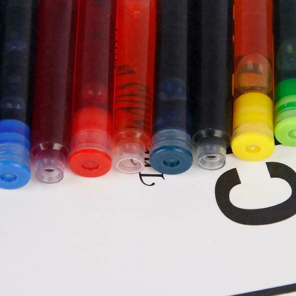 12 Цветов перьевой ручки чернилами картриджи для перьевая ручка рисования