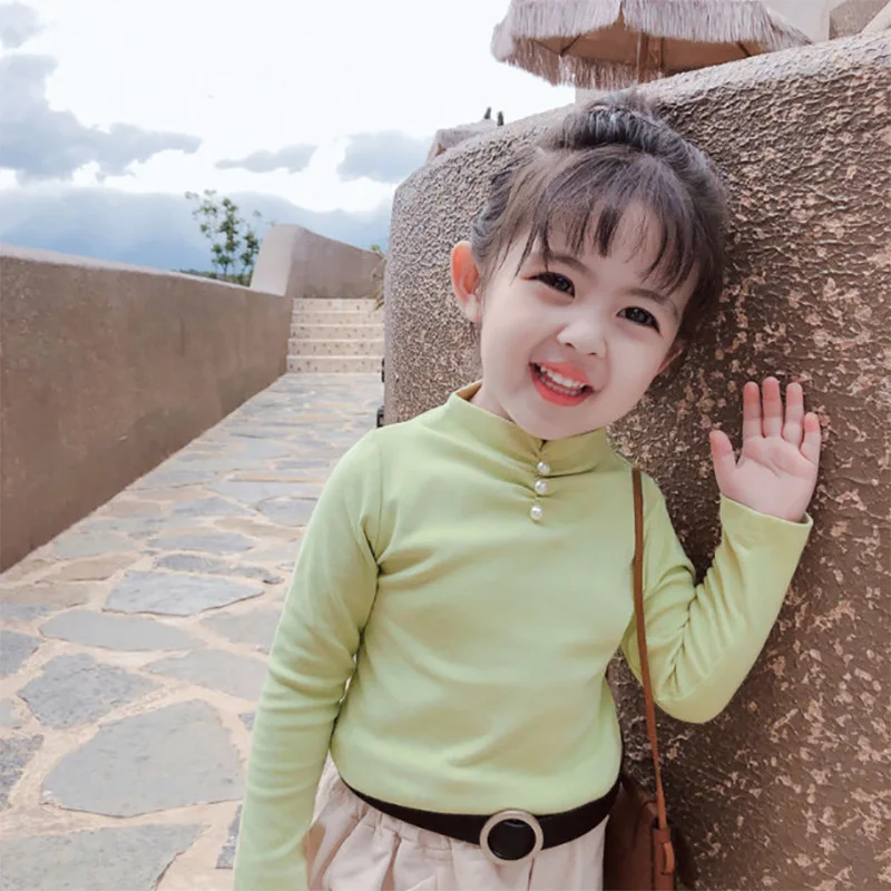 Детская осенняя одежда 2020 новый стиль футболка для маленьких девочек детская