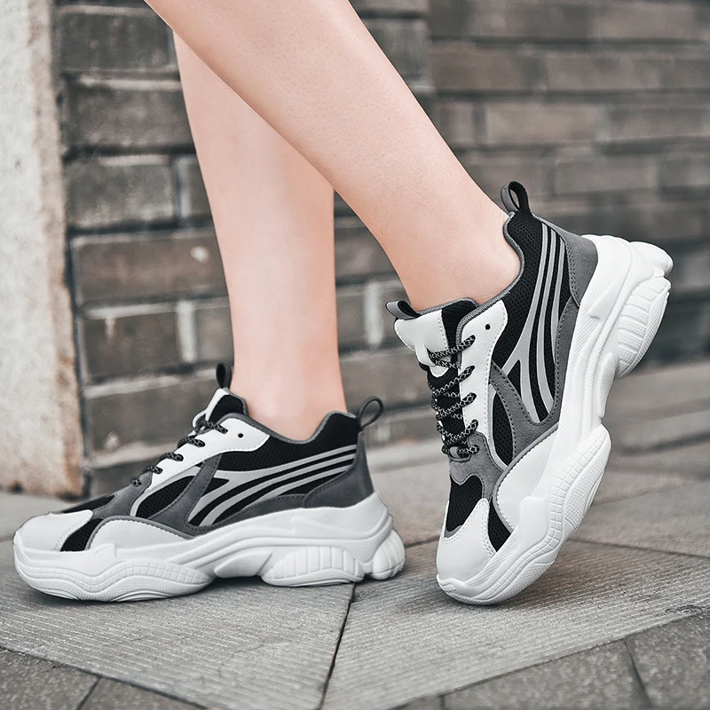 Times/Новинка Обувь на плоской платформе в римском стиле Женские кроссовки толстой