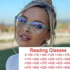 Роскошные очки для чтения кошачий глаз женские модные прозрачные зеленые очки ретро женские очки с защитой от сисветильник при дальнозоркости + 2 + 3,5
