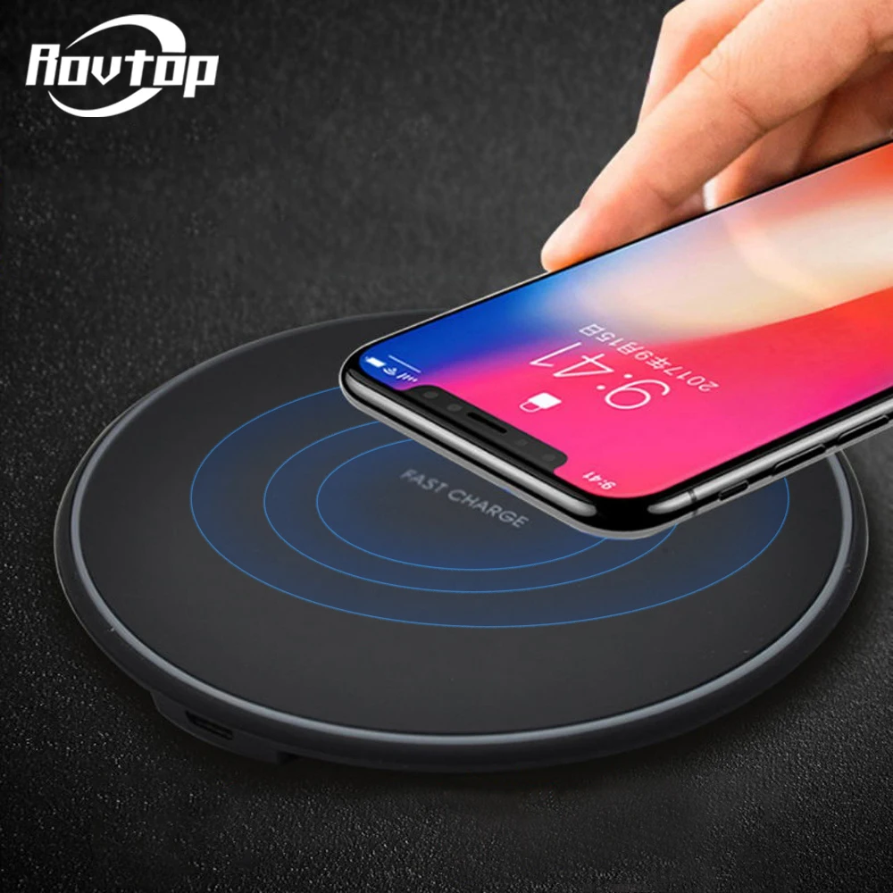 Беспроводное зарядное устройство Smart Quick Charge быстрое зарядное устройство 10 Вт USB Беспроводная зарядная площадка для iPhone X XR XS 8 Plus Sumsung S9 Plus Z2