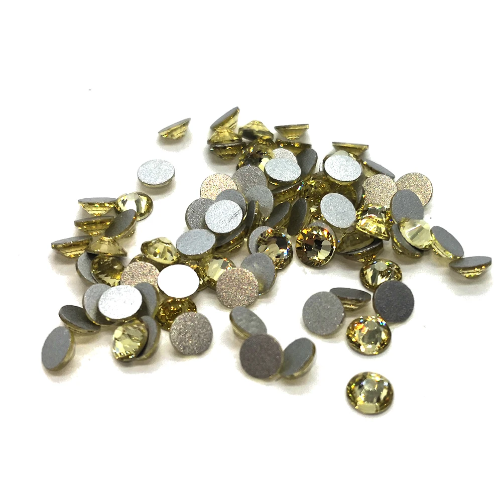 CTPA3bI Jonquil все размеры без горячей фиксации стразы из желтого стекла украшения с