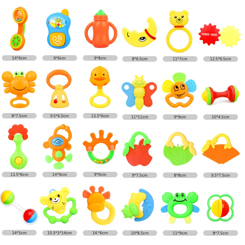 

Baby Rattles Toys 0-12 Months Newborn Musical Animal Hand Jingle Shaking Bells Colorful Hand Shake Bell Ring Soft Teether Toys