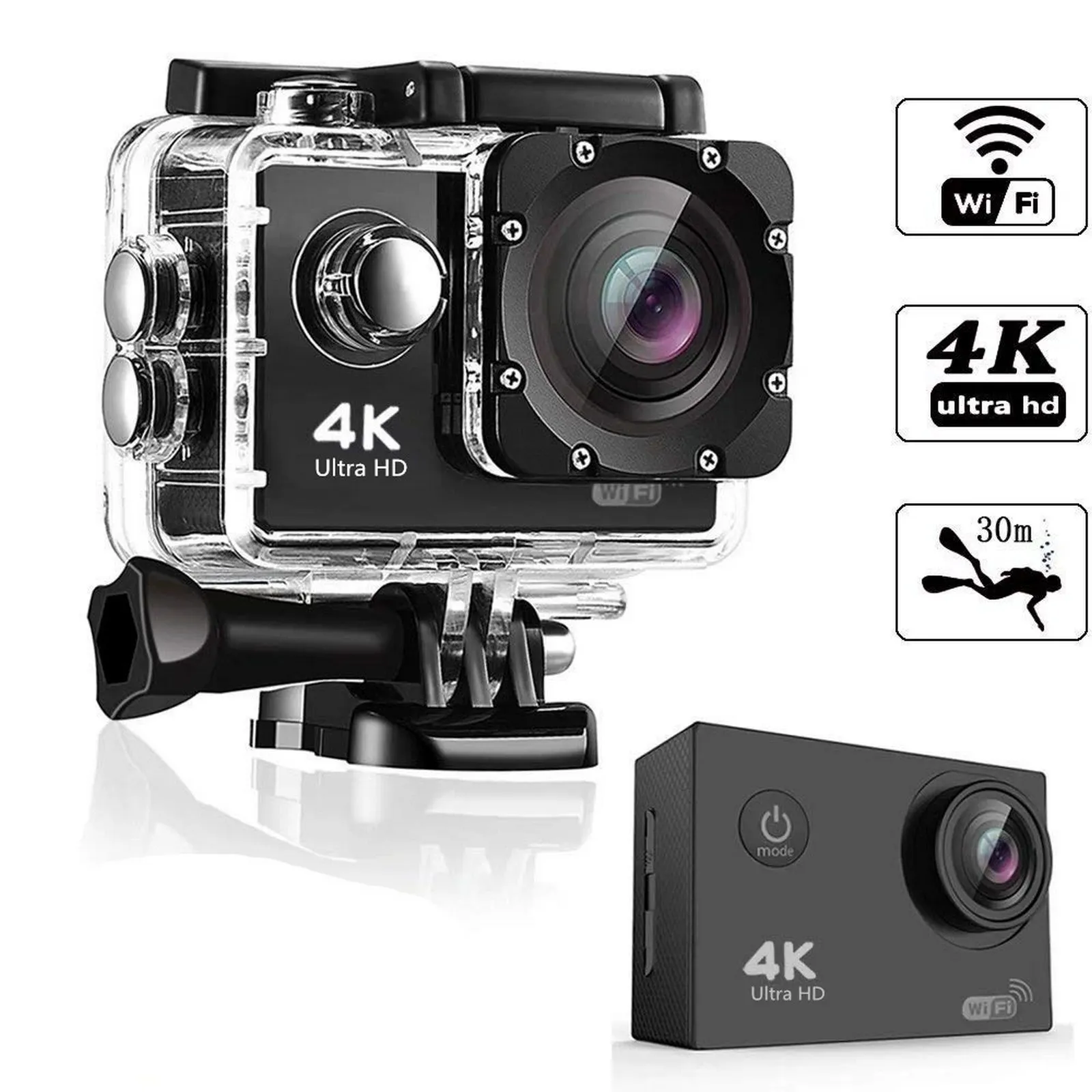 

Original DV Sport Camera 4K Ultra HD 30FPS WIFI Mini Action Camera Underwater Camera Video Recording Helmet Cameras Waterproof