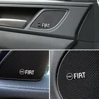 Автомобильная алюминиевая декоративная Эмблема для звука, наклейка для FIAT 500 Grande Punto Astra Bravo Panda Tipo 500X Ducato Egea Stilo Freemont, 4 шт.