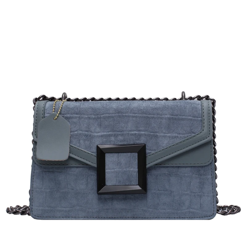 

Scrub Leather Stone Pattern Crossbody Bags For Women 2022 Chain Square Buckle Shoulder Messenger Bag Lady Small Handbags