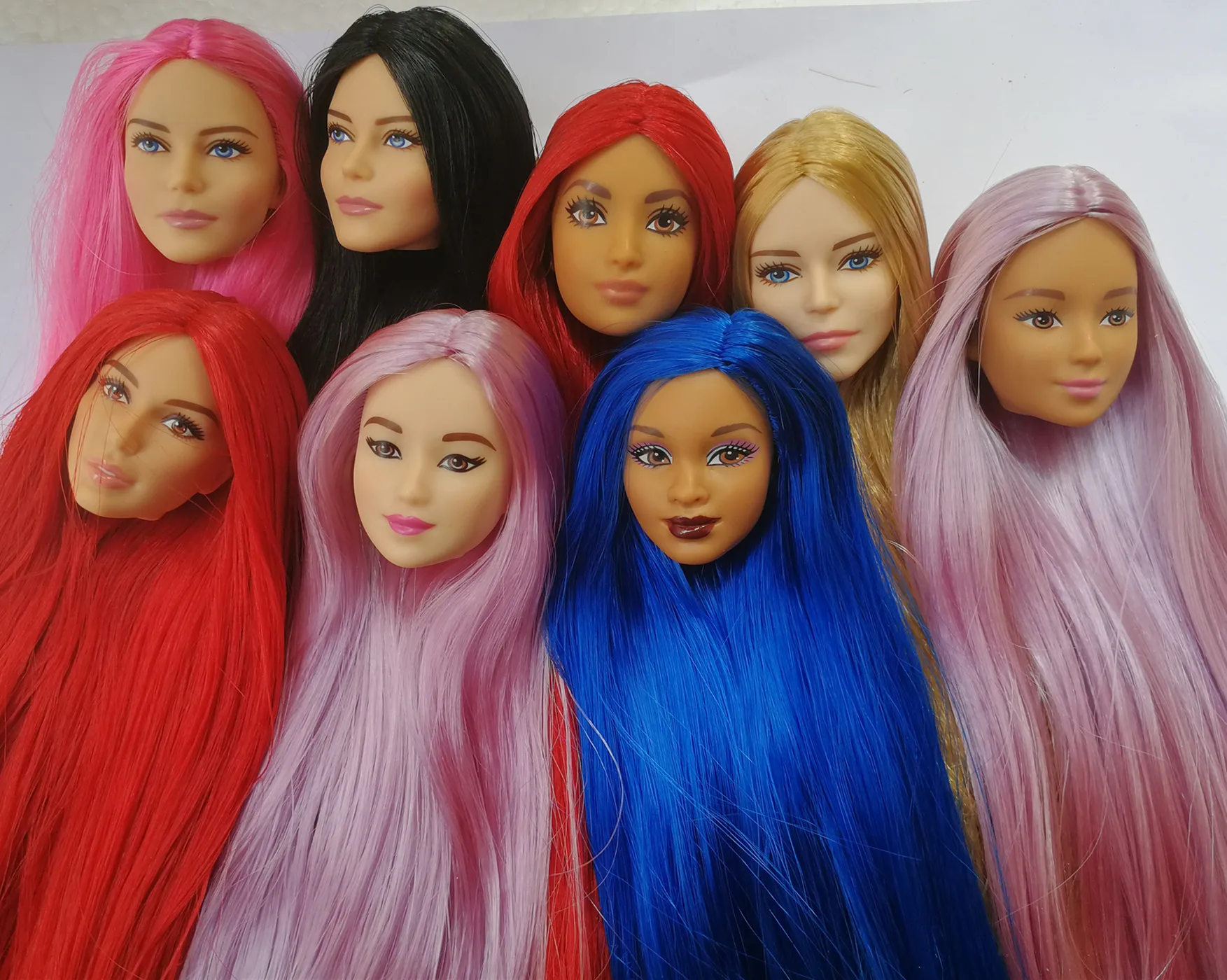 Куклы с редким лицом головки для азиатских докторов ямочка лица белая кожа