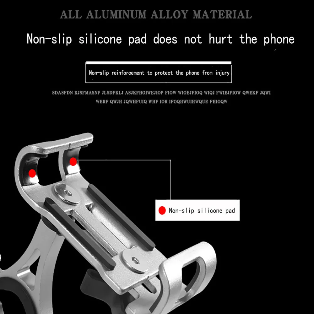 

TEPLTE Aluminium Alloy Phone Holder Bike 3.5-6.5" Bike Phone Mount Bicycle Support Cycling Bicycle Stand Bracket Accessories