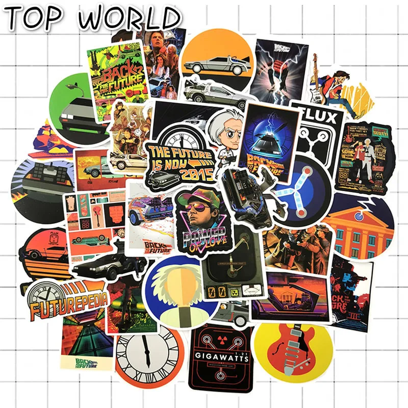 10/50 pcs/lot Famous Movie Back To The Future Personality Fun Stickers For Laptop Motorcycle Skateboard Luggage Toy Sticker
