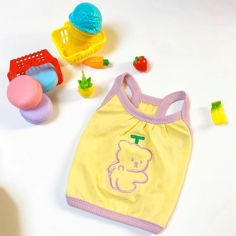 Милая одежда для домашних животных с вышивкой Маленький Медведь весенне-летние