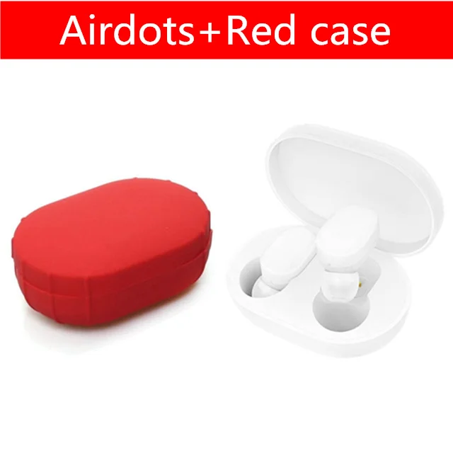 Xiaomi mi AirDots TWS Bluetooth наушники беспроводные наушники-вкладыши гарнитура с mi c и зарядной док-станцией Молодежная версия - Цвет: add red case