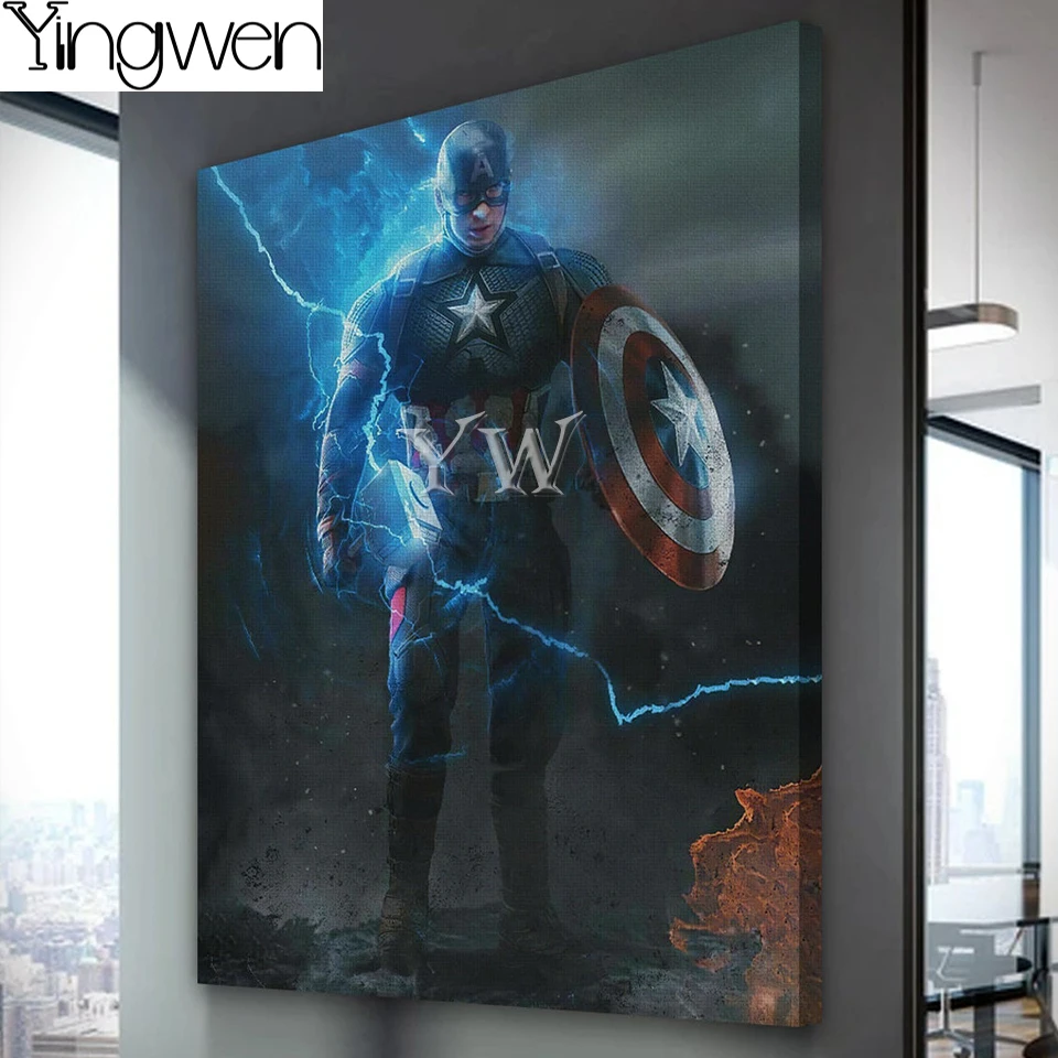 Алмазная живопись с капитаном Америка Мстители Marvel мозаика наборы для вышивки