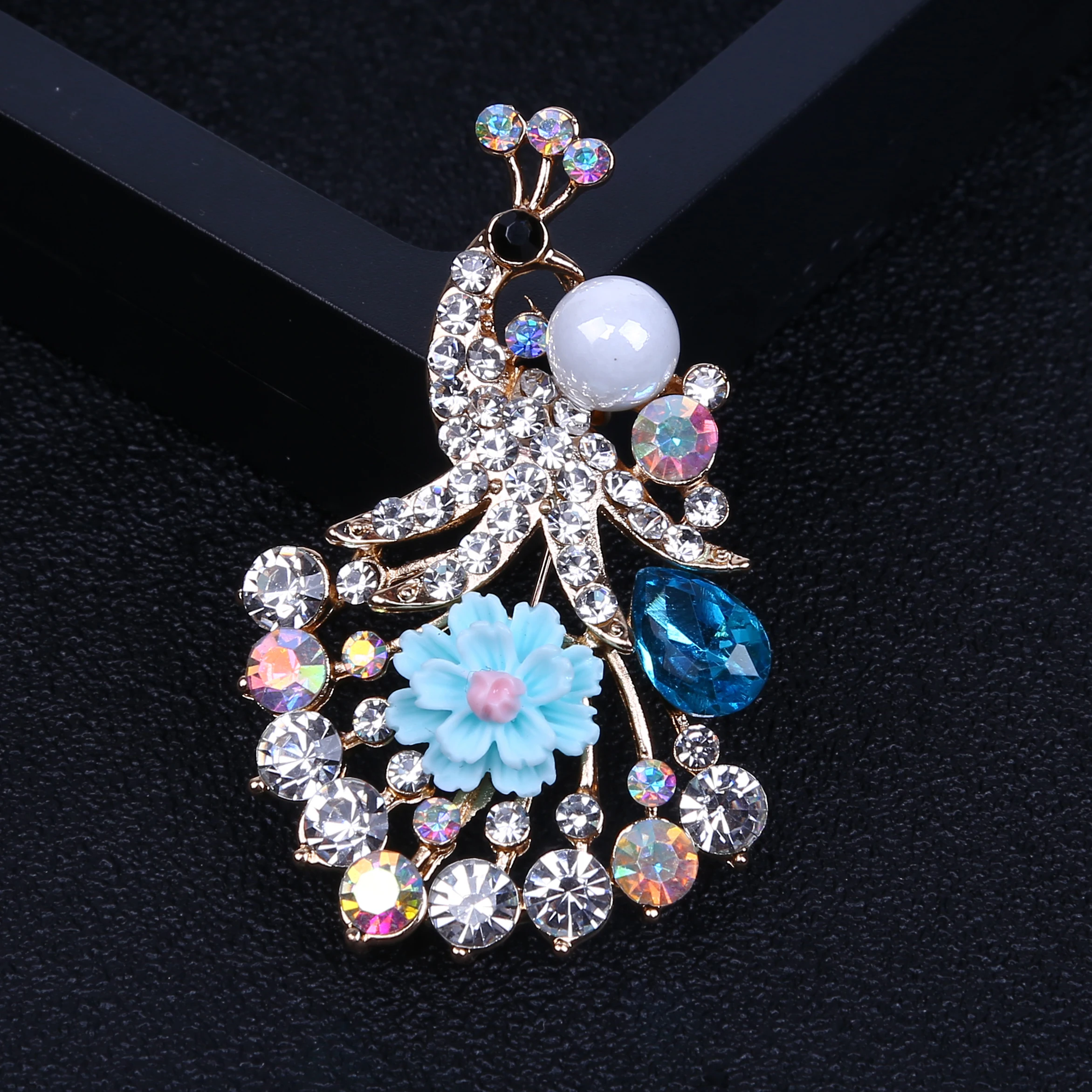 Красивые павлиньи Кристаллы Брошь Стразы Аксессуары|Ювелирная фурнитура и