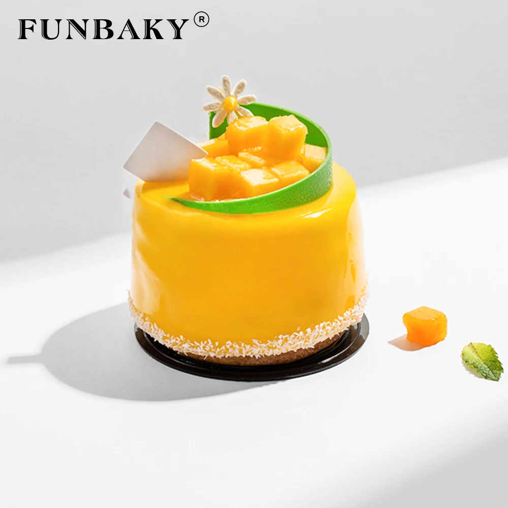 FUNBAKY 8 силиконовые полости форма для выпечки торта инструменты для украшения мусс форма для десерта желе формы пудинга