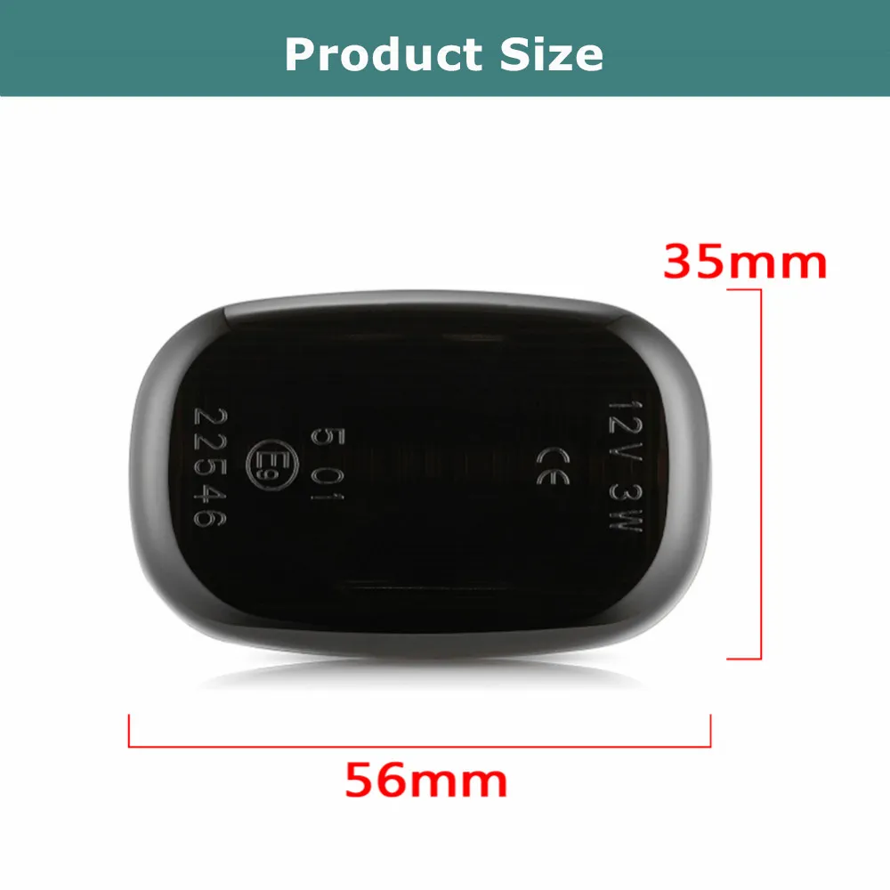 Светодиодные динамические Боковые указатели поворота для Toyota Corolla Celica caldine Camry Hilux