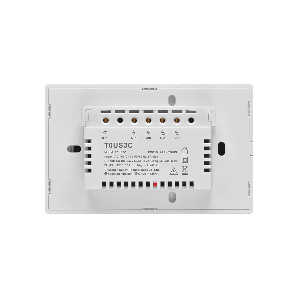 Умный настенный выключатель SONOFF T0US TX Wi-Fi 1/2/3 клавиш Голосовое