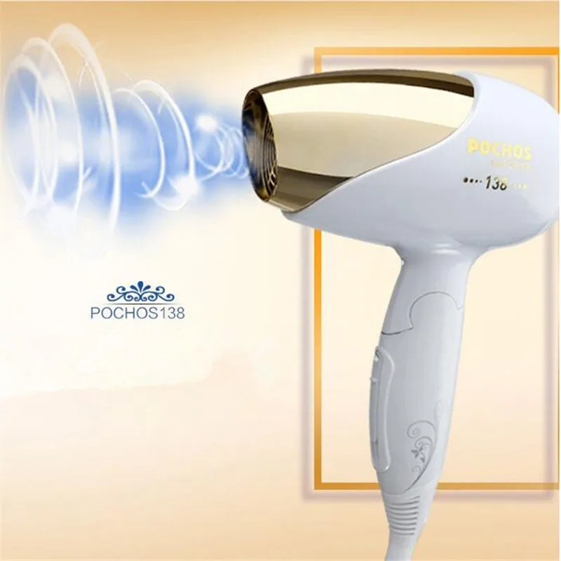 

POCHOS Home series Hair Dryer 1300 Foldable handle Free shipping EU AU UK Plug Styling Tools