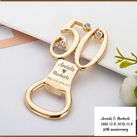 20pcs boxes anniversary decoration gifts golden 50 year bottle opener for 50th birthday wedding anniversary party supplies