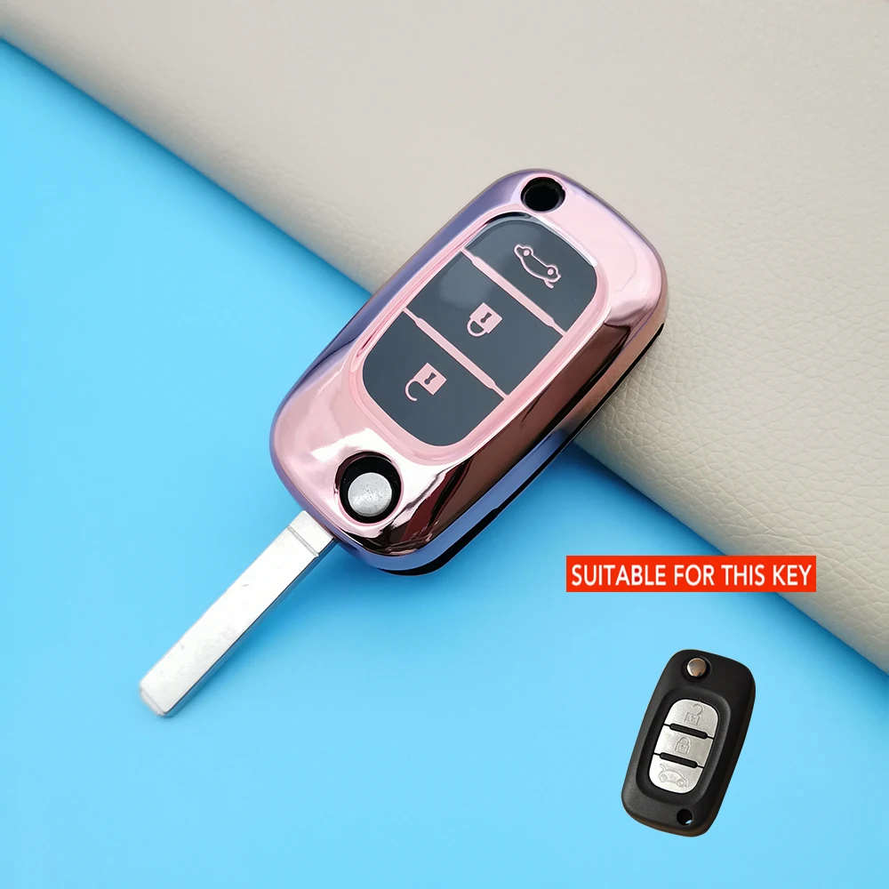

High Quality TPU Folding Remote Control Car Key Cover, Suitable For Lada Largsedan,Kalina, Granta, Vesta, X-ray Accessories