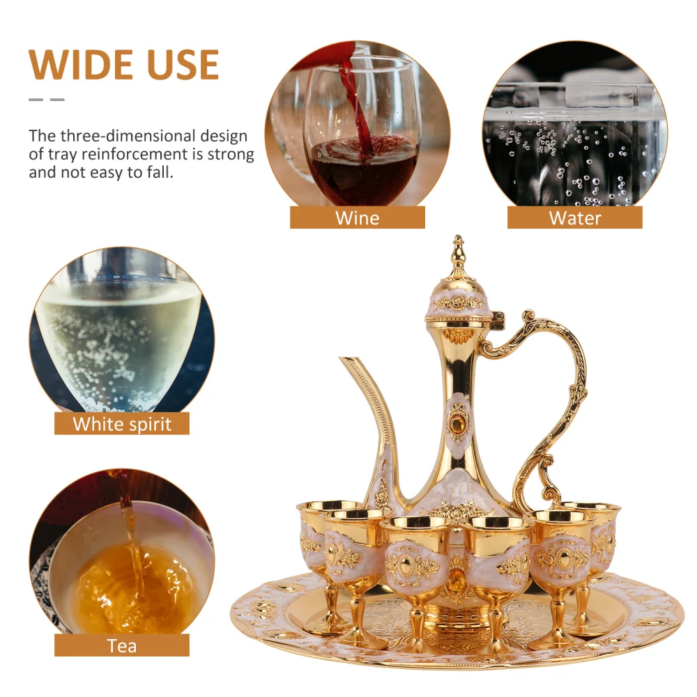 

1 Set of Festival Set Embossed Pot Cup Gifts (Golden)