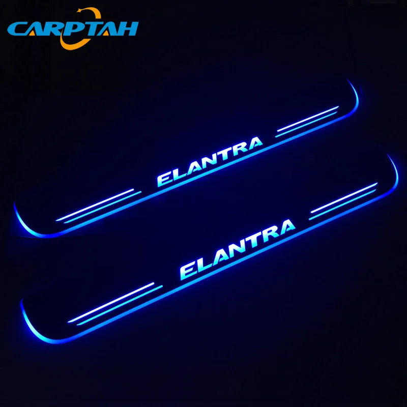 

Carptah Trim Pedal LED Car Light Door Sill Scuff Plate Pathway Dynamic Streamer Welcome Lamp For Hyundai Elantra 2015-2017 2018