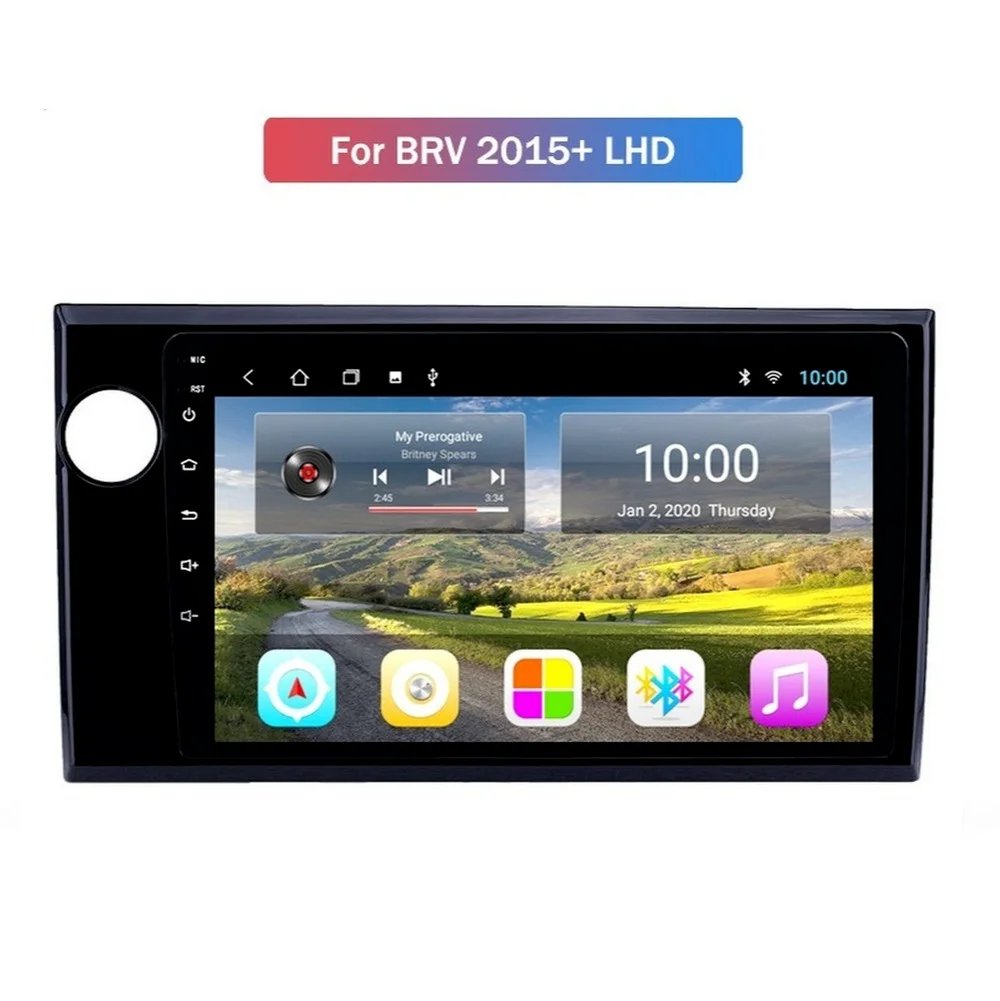 

Android 10.0 System Quard Core 2G+32G WIFI HD 1024*600 Car GPS Nagavition For Honda BR-V / BRV 2015- LHD Multimedia Player