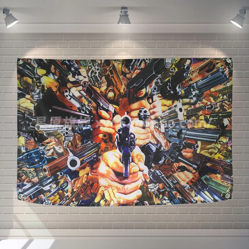 Плакат рок-группы хип-хоп в стиле ретро большой размер 56 х36 дюймов HD баннеры флаги