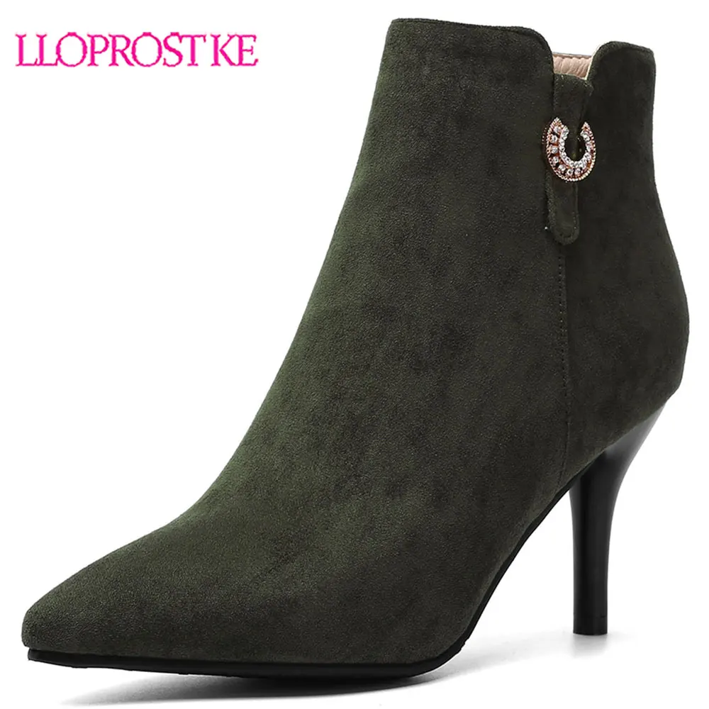 

Ботинки-челси Lloprost ke женские, ботильоны на тонком высоком каблуке, зимняя обувь на платформе с острым носком, H537
