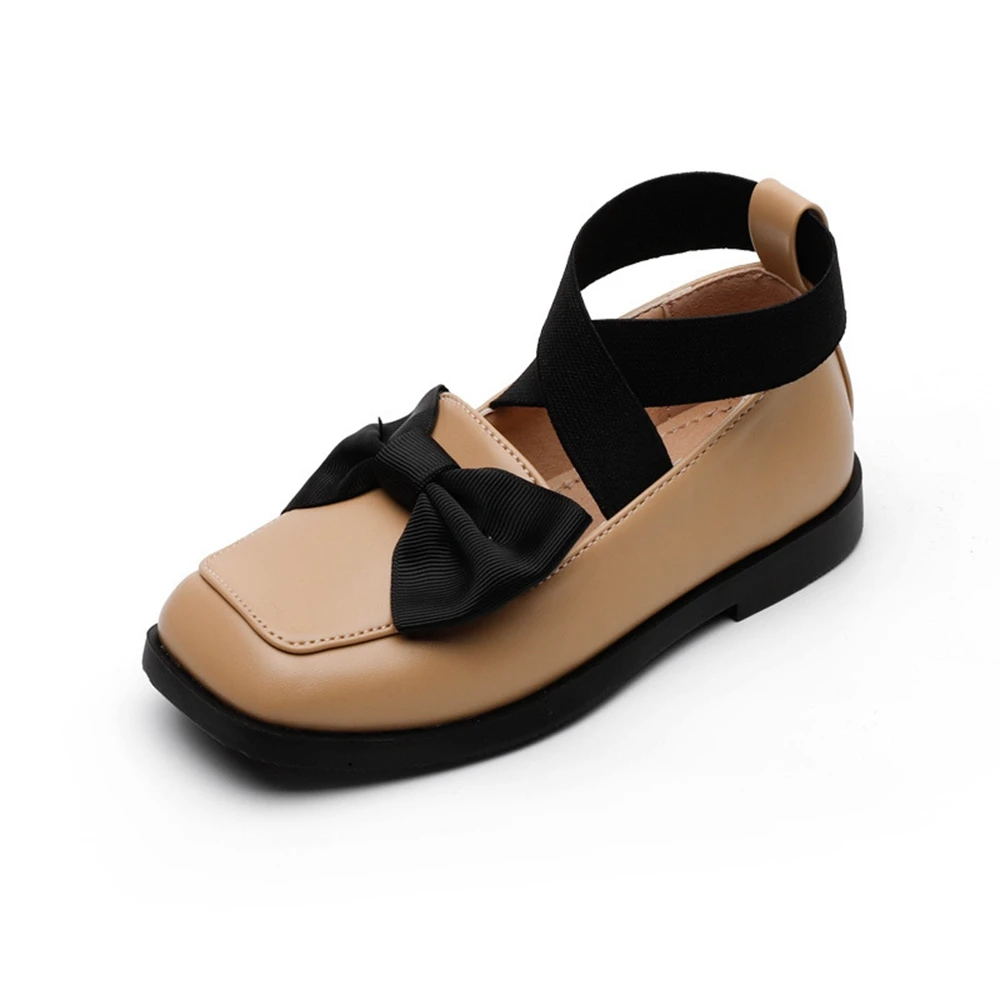 

Girls Princess Bandage Shoes 2021 Spring Autumn Kids Children Bow PU Leather Fashion Baby Anti-Slip Vintage Shoes Zapatos S12166
