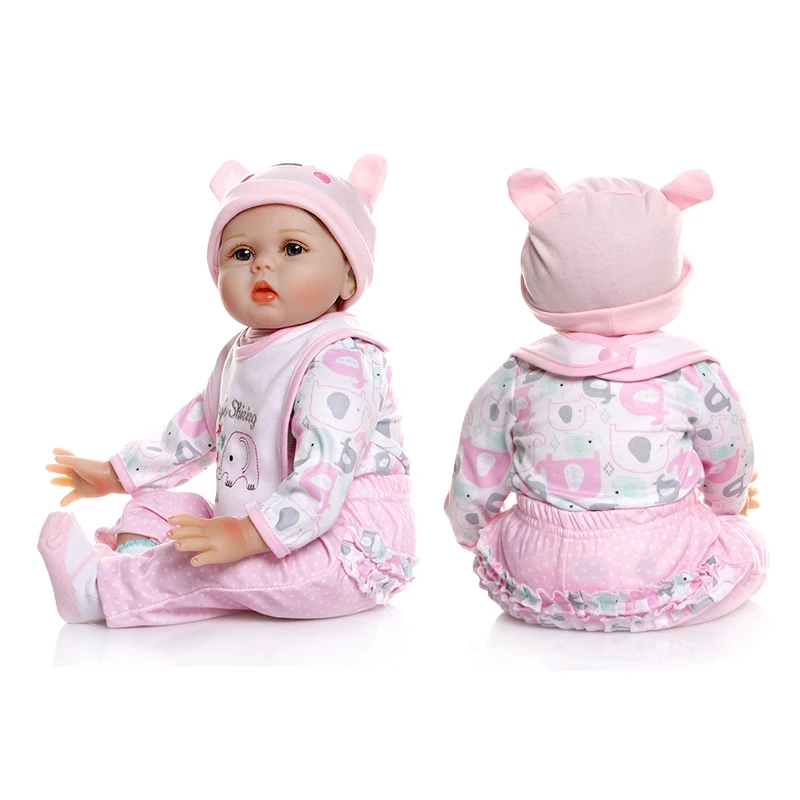 NPK 55 см Reborn Baby Doll силиконовая Реалистичная кукла для новорожденных мягкая
