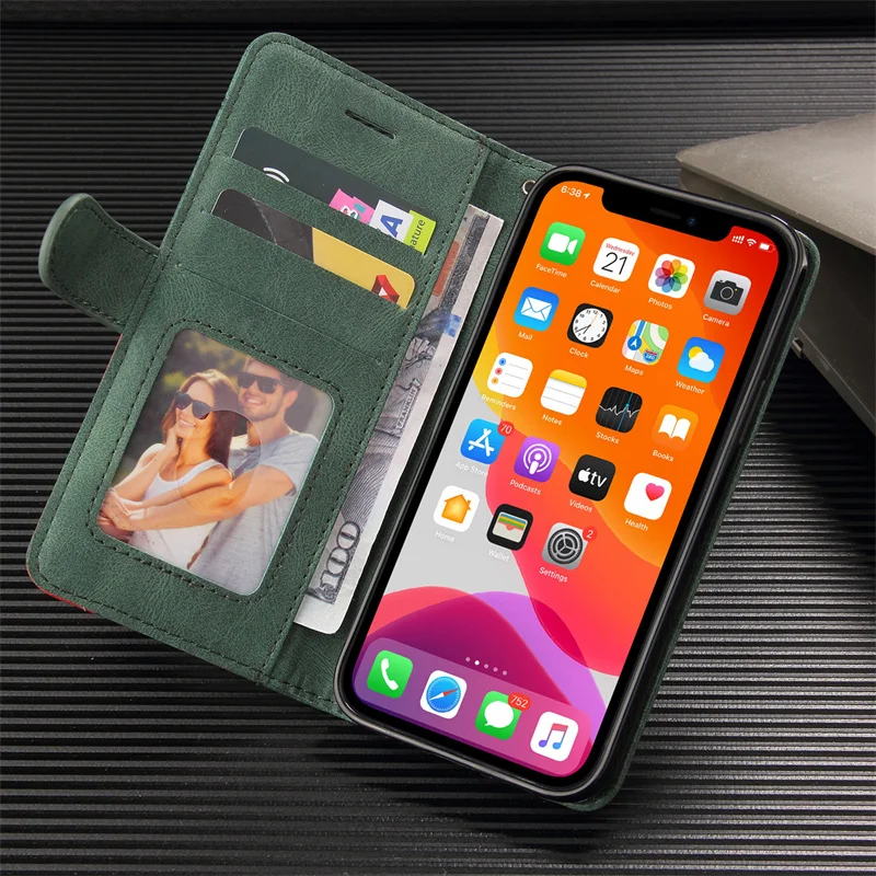 Кожаный чехол-книжка для Motorola Moto Edge 20 Lite Pro S E6S 2020 E5 G6 Play E7 Power | Мобильные телефоны и