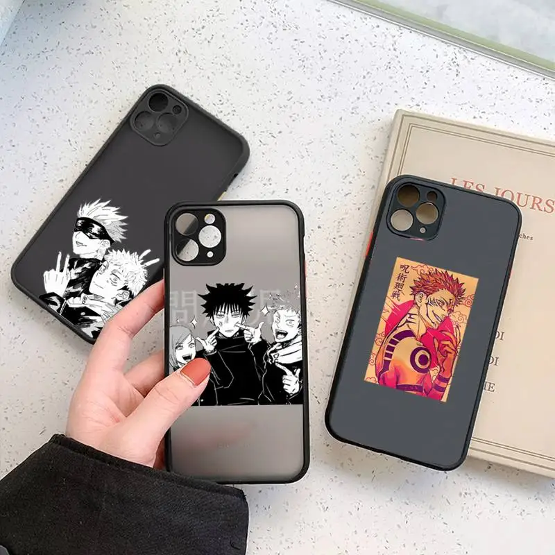 

Jujutsu Kaisen anime Phone Case matte transparent For iphone 7 8 11 12 plus mini x xs xr pro max cover