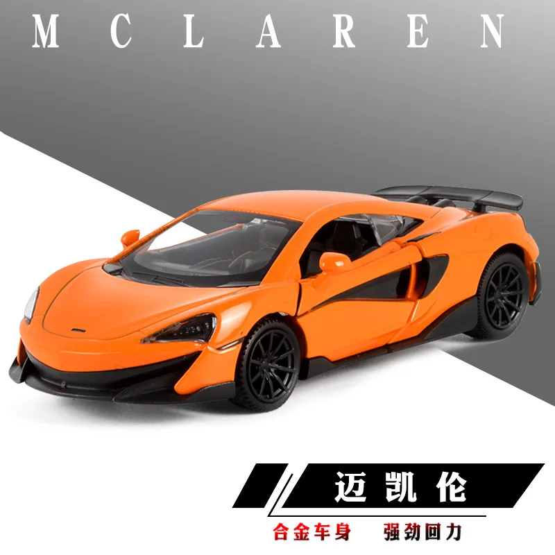 

1:36 Mclaren 600t Alloy Sports Car Model Children's Toy Car Ornaments Return Force Wholesale Boys Like Exquisite Workmanship