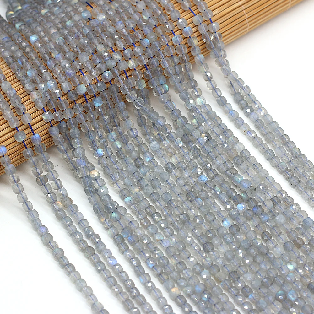 

Новинка натуральный граненый камень Spectrolite высокое качество 4x4 мм неправильные формирующие бусины для изготовления ювелирных изделий ожер...