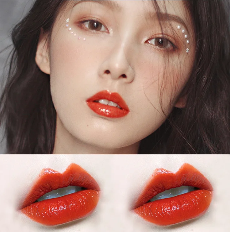 OSW Mirror Surface Lip Gloss Tint Lips Makeup 5 Colors Liquid Lipstick Lasting Moisturizing Non-stick Cup Lip Glaze TSLM2