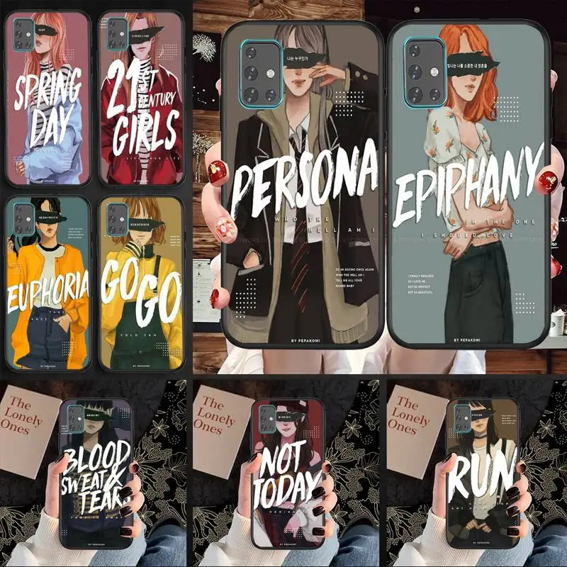 

Pepakomi Bts Perfect Girl art Phone Case For Samsung A20 A10 A50 A51 A52 A70 A750 A720 A530 2018 Lite Cover Fundas