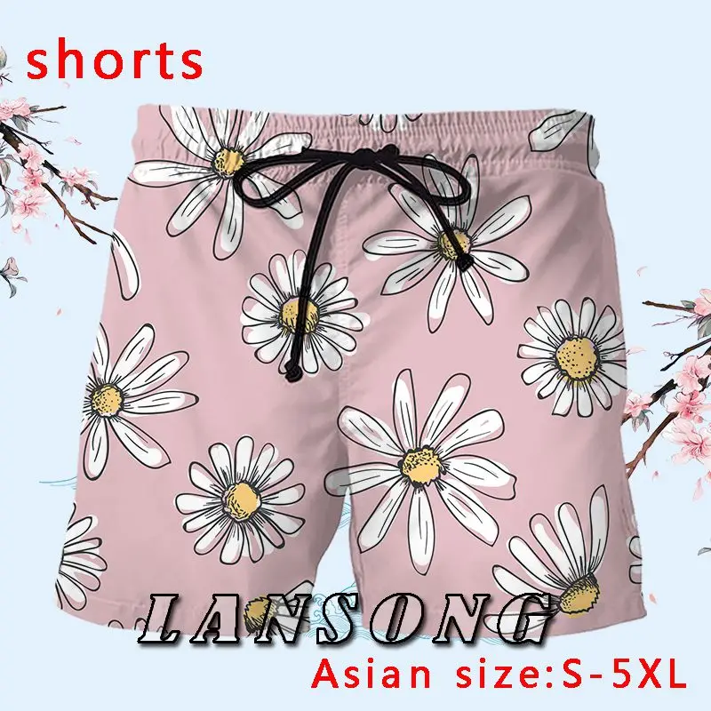 

LIASOSO 3d Print Sweatpants Funny Daisy Flower Casual Sweat Cool Jogging Pants Mens Women Shorts Pants