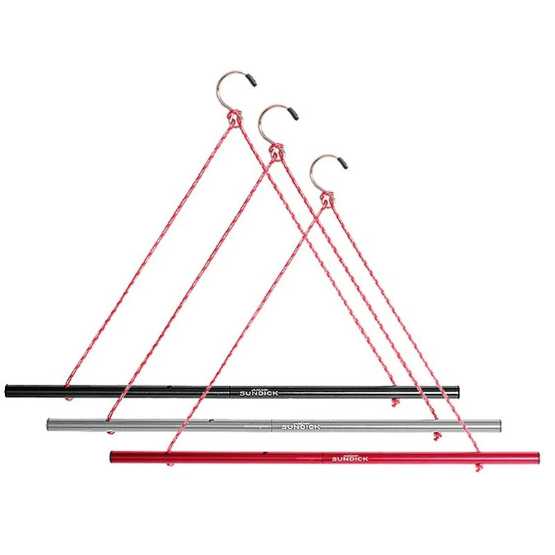 

SUNDICK Outdoor Portable Multiple Function Clothes Hanger Folding Hanger Aluminium Alloy Clothes Hanger with 5 Hooks